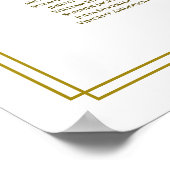 Calla Lilies Rose 11 Tabelle Hochzeitstabelle Poster (Ecke)