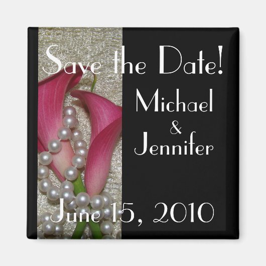 Calla Lilies Save the Date Magnet (Vorne)