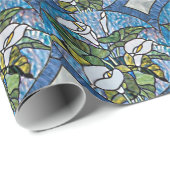 Calla Lilies Stain Glass Look Geschenkpapier (Rolleneckpunkt)