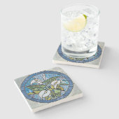 Calla Lilies Stain Glass Look Steinuntersetzer (Seitenansicht)
