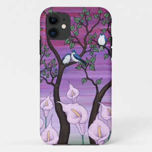"calla lilies & tree swallows" iPhone 5 case