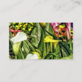 Calla Lilies und Stiefmütterchen Visitenkarte (Rückseite)