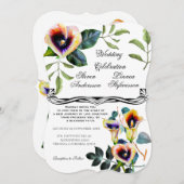 Calla Lilies Viktorianisch florale Bouquet Elegant Einladung (Vorne/Hinten)