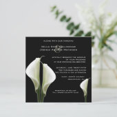 Calla Lilies Wedding Einladung (Stehend Vorderseite)
