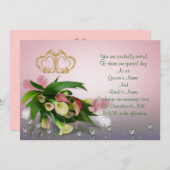 Calla lilies Wedding Einladung elegant (Vorne/Hinten)