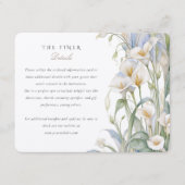 Calla Lilies Wedding Information Card Begleitkarte (Vorderseite)