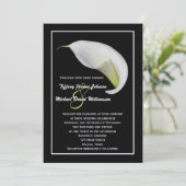 Calla Lilies Wedding Invitation - White Calla Lily Einladung (Stehend Vorderseite)