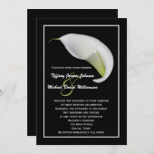 Calla Lilies Wedding Invitation - White Calla Lily Einladung (Vorne/Hinten)