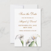 Calla Lilies Wedding Save The Date (Vorderseite)