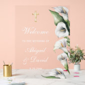 Calla Lilies Wedding Welcome Acrylschild (Hochzeit)