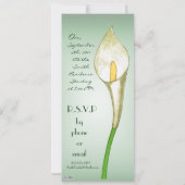 Calla Lilies (weiß) Einladung (Rückseite)
