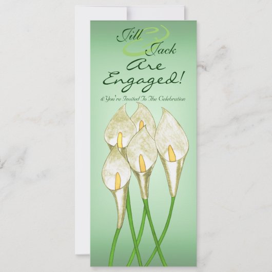 Calla Lilies (weiß) Einladung (Vorderseite)