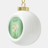 Calla Lilies (weiß) Keramik Kugel-Ornament (Rechts)