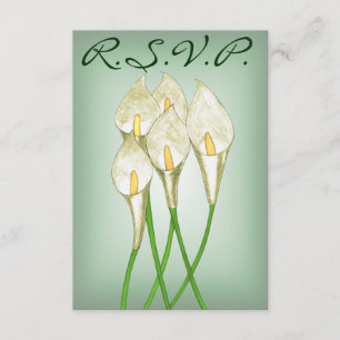 Calla Lilies (weiß) R.S.V.P-Karte RSVP Karte