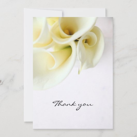Calla lilies with text space thank you card save the date (Vorderseite)
