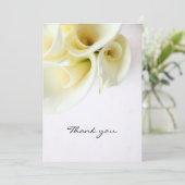Calla lilies with text space thank you card save the date (Stehend Vorderseite)