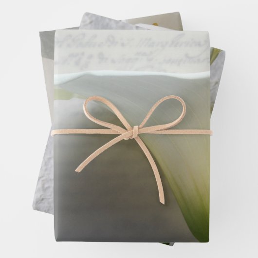 Calla lilies Wrapping Paper Set 3 Geschenkpapier Set (Beispiel)