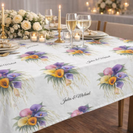 Calla Lilies Wreath Wedding Decor Newlyweds Tischdecke