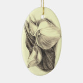Calla Lilies Zeichnend Keramik Ornament (Rechts)
