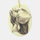Calla Lilies Zeichnend Keramik Ornament (Hinten)