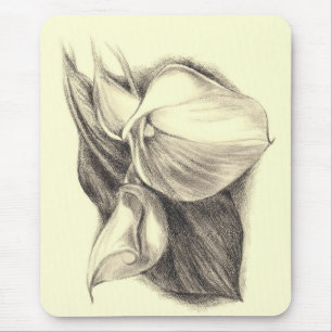 Calla Lilies Zeichnend Mousepad