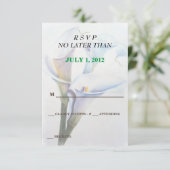 CALLA LILILILIES KUNDENBARE RSVP-KARTEN RSVP KARTE (Stehend Vorderseite)