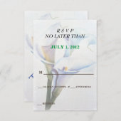 CALLA LILILILIES KUNDENBARE RSVP-KARTEN RSVP KARTE (Vorne/Hinten)