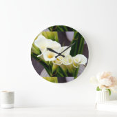 Calla Liliuhr Große Wanduhr (Zuhause)