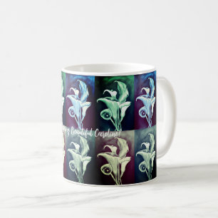 Calla Lillies Moderne Retro Vintage Minimalismus Kaffeetasse