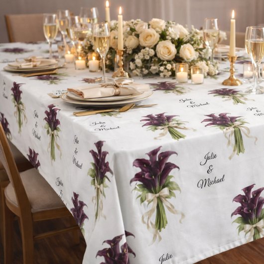 Calla Lillies Wreath Wedding Decor Newlyweds Tischdecke