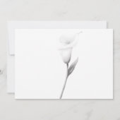 Calla Lilly Black & White Einladung (Rückseite)