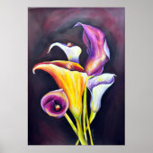Calla Lilly - Bohemische Malerei Poster (Vorne)