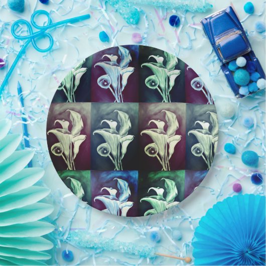 Calla Lilly - Bohemisches Muster Pappteller (Party)