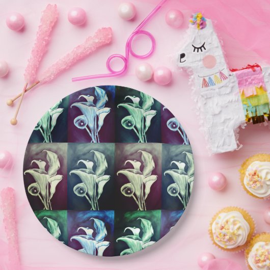 Calla Lilly - Bohemisches Muster Pappteller (Party)