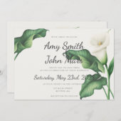 Calla Lilly Einladung (Vorne/Hinten)