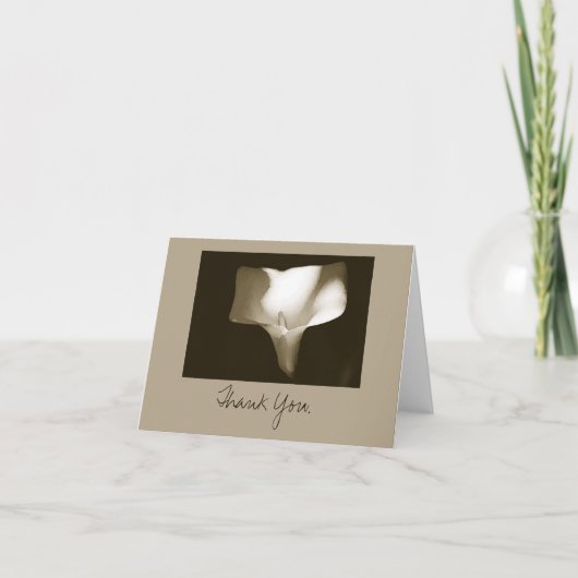 Calla Lilly Malerei - danke (Vorderseite)