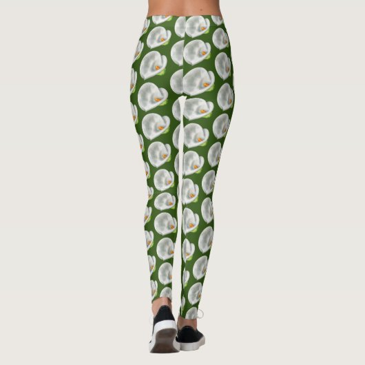 Calla Lilly Pattern Leggings (Rückseite)