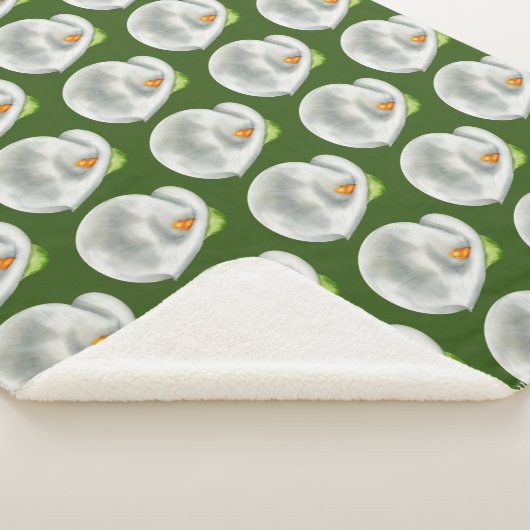 Calla Lilly Pattern Sherpadecke (3/4)
