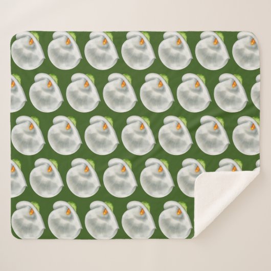 Calla Lilly Pattern Sherpadecke (Vorderseite (Horizontal))