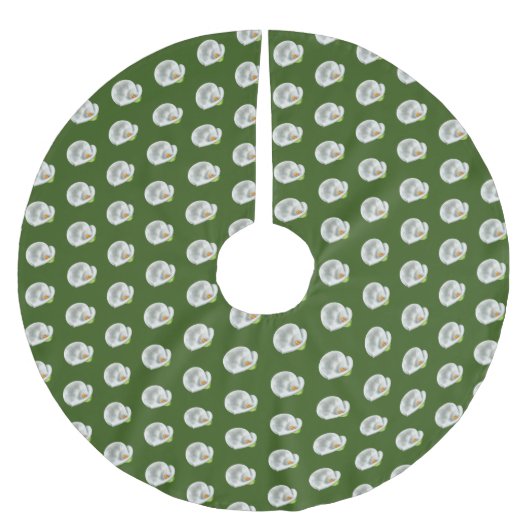 Calla Lilly Polyester Weihnachtsbaumdecke (Vorderseite)