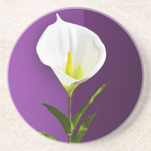 Calla Lilly Sandstein Untersetzer (Vorne)