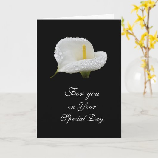 Calla Lilly: Spezieller Tag Karte (Gelbe Blume)