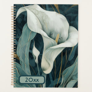 Calla Lily 20XX Classic Spiral Planner Wasserfarbe Planer