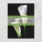 Calla Lily 2 Save the Date Wedding Ankündigungspostkarte (Vorderseite)