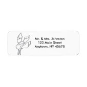 Calla Lily Address Label (Vorne)
