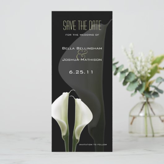 Calla Lily Ankündigung Datum freihalten (Stehend Vorderseite)