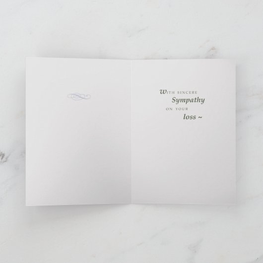 Calla Lily Beileid Karte (Innenseite)