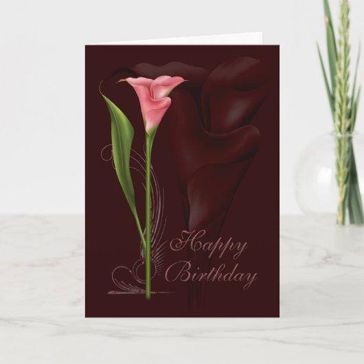 Calla Lily Birthday Karte (Vorderseite)