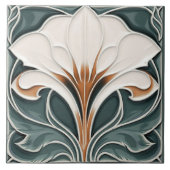 Calla Lily Blue Floral Wall Deco - The Restaurant Fliese (Vorderseite)