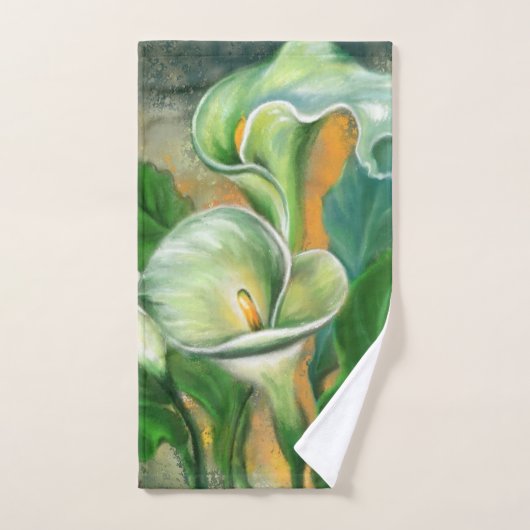 Calla Lily Blume Badetuch Set Malerei (Handtuch)